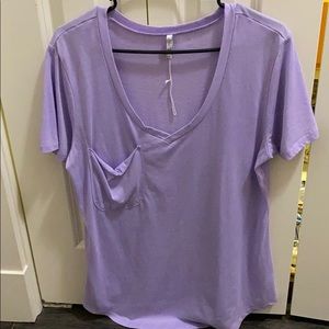 Purple v neck
